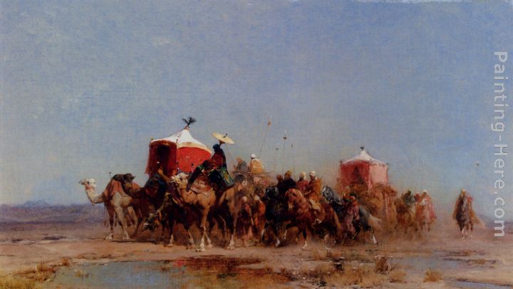 Caravan In The Desert painting - Alberto Pasini Caravan In The Desert art painting